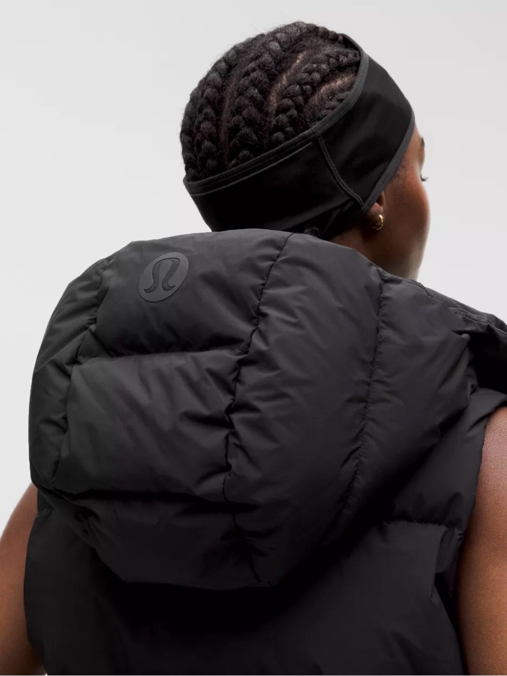 Lululemon Black Replacement Wunder Puff Jacket Vest Hood Only